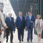 A la izquierda, Mariano Rajoy, Juan Vicente Herrera, Ana Pastor y Antonio Silván en León.