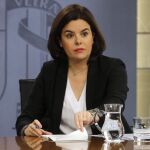 La vicepresidenta del Gobierno, Soraya Sáenz de Santamaría