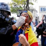 Un herido en los enfrentamientos de Caracas, ayer