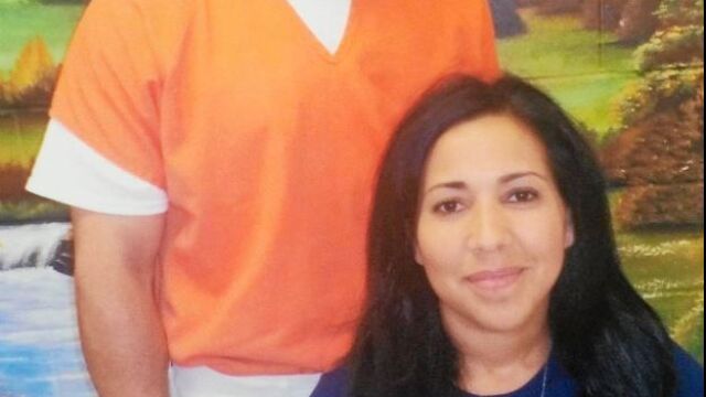 Tanya con Pablo, el pasado sábado, en una foto tomada por otro preso