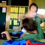 Agresión en un colegio.