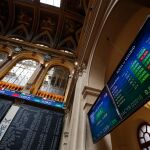 Paneles informativos de la Bolsa de Madrid