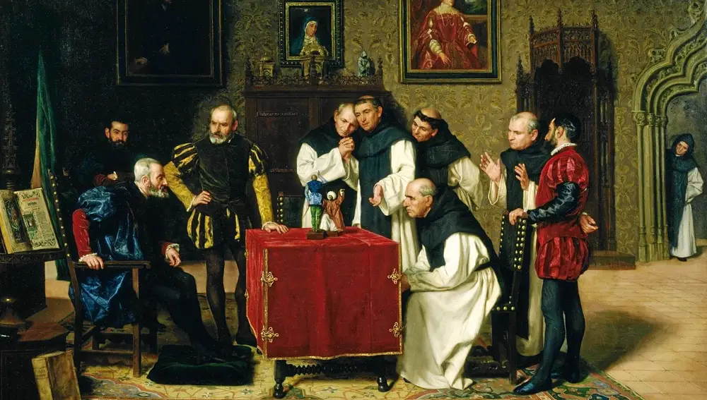 Carlos V retratado por Miguel Jadraque y Sánchez Ocaña (1877) en el Monasterio de Yuste