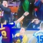 BeIN USA difundió una toma en la que se ve cómo Suárez golpea la mano de Pichu Cuéllar. No se vio en la retransmisión española.