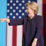 Clinton, durante un mitin en Ohio