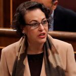 La ministra de Trabajo Magdalena Valerio en la sesión de control al Ejecutivo hoy en el Congreso. EFE/Ballesteros