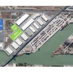 En verde, la zona nueva / Foto: Puerto de Sevilla