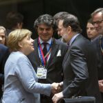 La canciller alemana, Angela Merkel y el presidente del Gobierno, Mariano Rajoy.