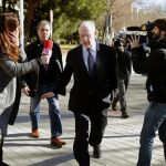 El ex ministro de Economía Rodrigo Rato, a su salida de la Audiencia Provincial de Madrid.