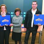 Ángeles Armisén junto a Manuel Acero, entre otros, en la presentación del proyecto «Espígame».