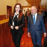 La presidenta del Legislativo de Castilla y León, Silvia Clemente, a su llegada a la jornada sobre los retos del Estado autonómico.