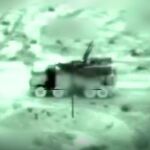 Imagen difundida por el ejército de Israel de una de las posiciones atacadas en territorio sirio