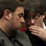 Carles Puigdemont y Oriol Junqueras, en una imagen de archivo