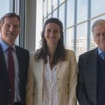 Doctor Valentín Fuster (director del CNIC e investigador del proyecto), la doctora Leticia Fernández-Friera (cardióloga del CNIC y del Hospital Universitario HM Montepríncipe) y Javier Sanz (investigador del CNIC y coinvestigador del proyecto).