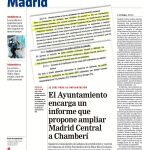 LA RAZÓN adelantó el 5 de noviembre un informe encargado por el Ayuntamiento sobre el impacto de la ordenanza en Chamberí