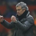 José Mourinho, ayer, en Old Trafford