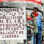 Colectivos de pensionistas se manifestaron ayer en Bilbao por unas pensiones públicas dignas