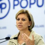 La presidenta del PP de Castilla-La Mancha y secretaria general nacional del partido, María Dolores de Cospedal