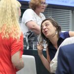 Celia Mayer durante el Pleno del Ayuntamiento de Madrid en el que fue reprobada