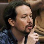 Pablo Iglesias, el jueves en el Congreso.