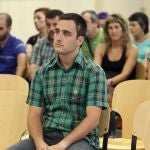 Asier Rodríguez López, durante el juicio celebrado en la sede de la Audiencia Nacional de San Fernando de Henares, por la colocación de artefactos incendiarios en la entidad bancaria BBK en la Plaza Cristo de Portugalete en 2001