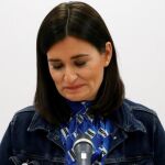 La ministra, esta noche, durante la comparecencia en la que ha anunciado su dimisión.