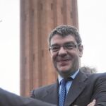 Carles Puigdemont, Álvaro Nadal, Enrique Lacalle y Enric Mallo durante la inauguración del salón