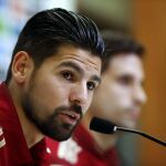 El jugador de la selección española Manuel Agudo 'Nolito' durante la rueda de prensa