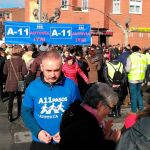  Cientos de personas recuerdan en Peñafiel al Gobierno de España que se comprometió a impulsar durante este año la Autovía del Duero