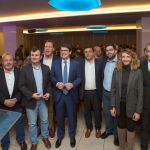 Alfonso Fernández Mañueco junto a dirigentes del PP de Ávila como Alicia García, José María Rivas, Federico Martín, Pablo Martín, Héctor Palencia, Carlos García, Sánchez Cabrera, Hernández y Sonsoles Sánchez-Reyes