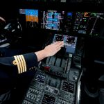 Interior de una cabina de un avión de Boeing