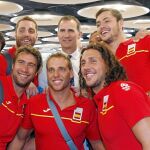 La Selección de waterpolo se fotografió con Don Felipe en Barajas