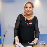 La vicepresidenta, Rosa Valdeón, explica los acuerdos aprobados por el Consejo de Gobierno