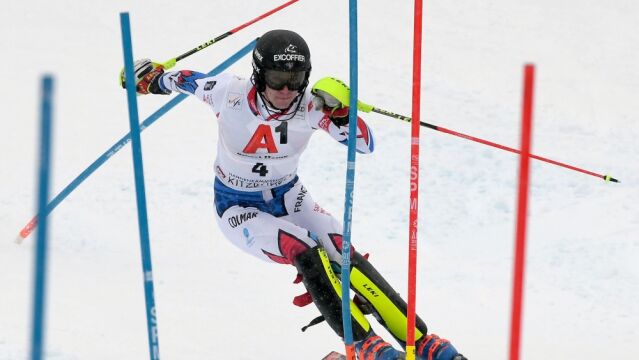 Clément Noel durante la prueba de slalom