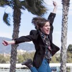Carla Simón en la presentación de su ópera prima ayer en Málaga