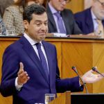 Juanma Moreno en el Parlamento andaluz