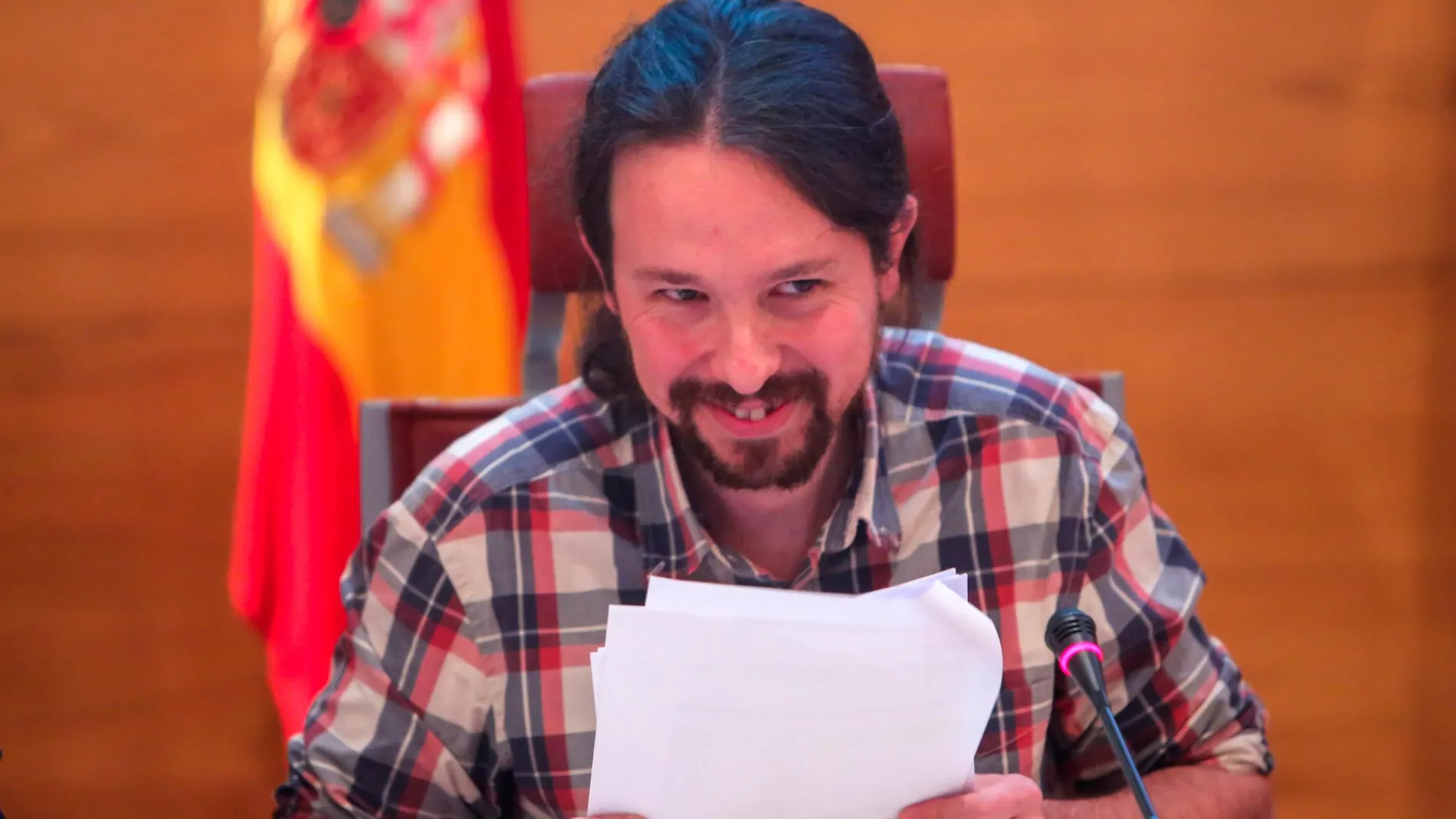 El líder de Podemos, Pablo Iglesias, en el Senado