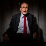 Javier Solana, después de la entrevista en la Casa de América, en Madrid