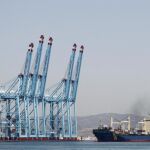 Normalidad en las dos terminales de contenedores del Puerto de Algeciras (Cádiz).