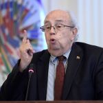 Gustavo Tarré, representante del presidente de la Asamblea Nacional de Venezuela, Juan Guaidó, durante una reunión sobre corrupción gubernamental en Venezuela, en la sede de la Organización de Estados Americanos
