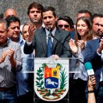 Juan Guaidó durante su discurso en Caracas