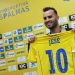 El delantero Jesé Rodríguez durante su presentación en su primera etapa en la Unión Deportiva Las Palmas