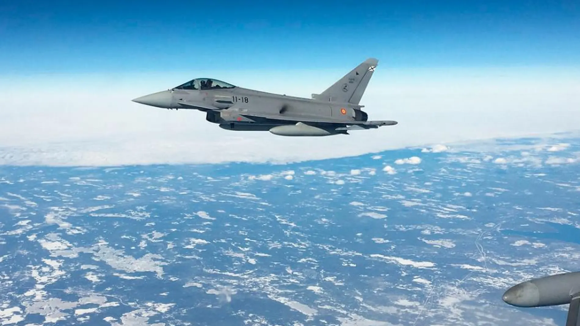 Eurofighter volando sobre la costa este de EEUU/Flickr