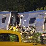 Imagen del tren descarrilado