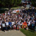 Mayte Martínez y los participantes en la jornada solidaria