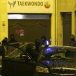 La Policía el pasado martes durante una redada en el barrio de Molenbeek