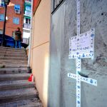 Imagen del lugar en el que fue apuñalada una joven en Alcorcón