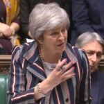 Theresa May hoy en la Cámara de los Comunes en Londres.