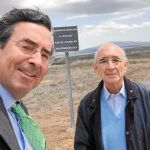 José María Ballester, ex director de Cultura, patrimonio Cultural y Natural del Consejo de Europa, junto a Amalio de Marichalar, presidente del Foro Soria 21