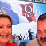 Marine Le Pen, líder del Frente Nacional, y el ‘Risitas’ en un montaje de Twitter